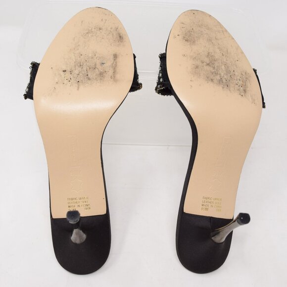 Steven Steve Madden Slip On Sandal Deb Rhinestone Stud Heels Women 9.5 Y2K Party - Picture 8 of 13